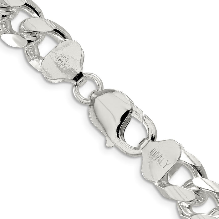 Buy Exclusive 10.5mm Sterling Silver Domed Pendant & Curb Chain - Stylish Value!-3