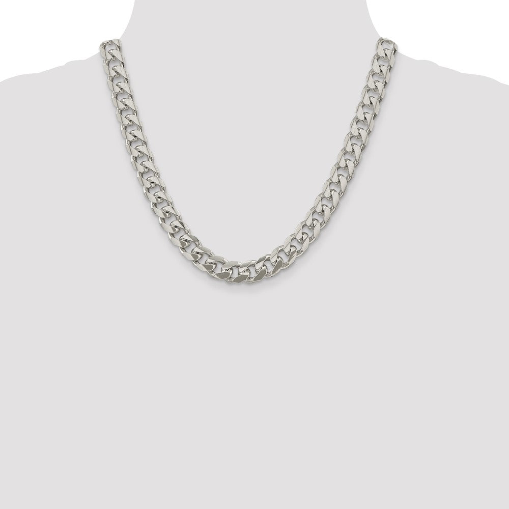 Buy Exclusive 10.5mm Sterling Silver Domed Pendant & Curb Chain - Stylish Value!