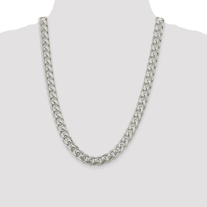 Buy Exclusive 10.5mm Sterling Silver Domed Pendant with Stylish Chain-4