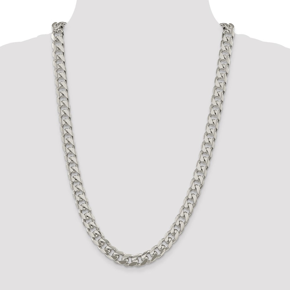 Exclusive Sterling Silver 10.5mm Domed Pendant & D/C Curb Chain - Stylish!