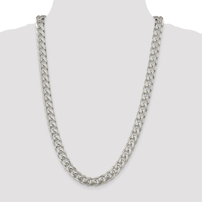 Exclusive Sterling Silver 10.5mm Domed Pendant & D/C Curb Chain - Stylish!-4