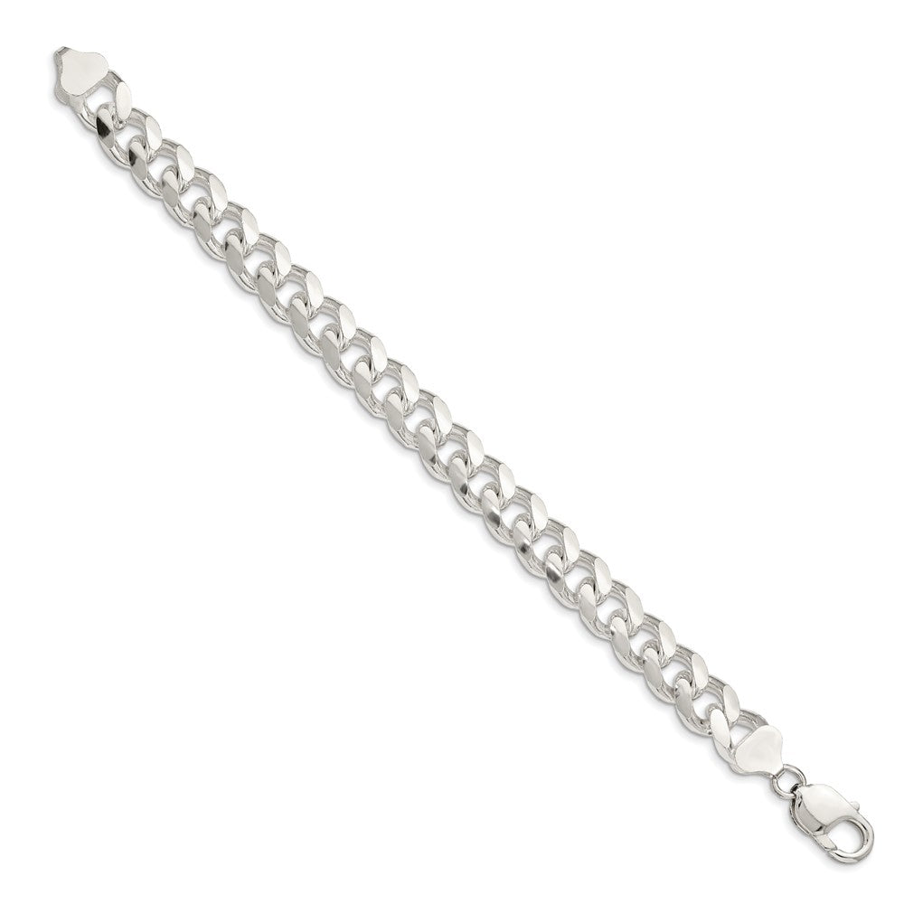 Buy Stylish Sterling Silver 10.5mm Domed Design with Double Curb Chain