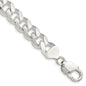 Buy Stylish Sterling Silver 10.5mm Domed Design with Double Curb Chain-2