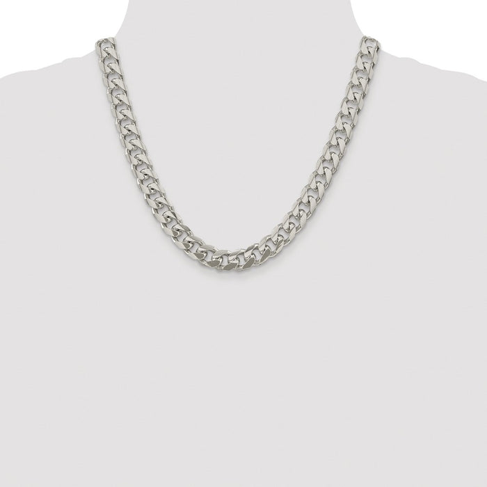 Buy Stylish Rhodium-Plated Sterling Silver 10.5mm Domed Pendant & Chain-4