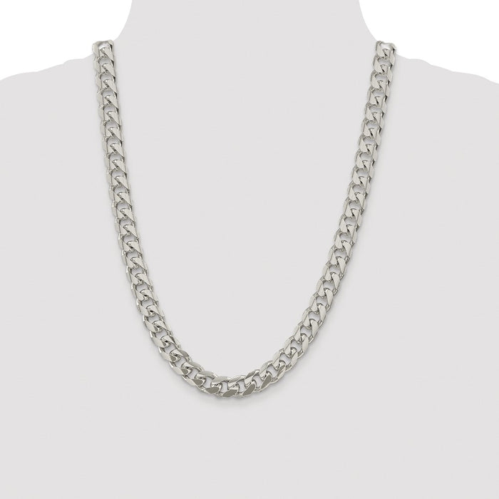 Buy Stylish Rhodium-Plated Sterling Silver 10.5mm Domed Pendant & Chain-4