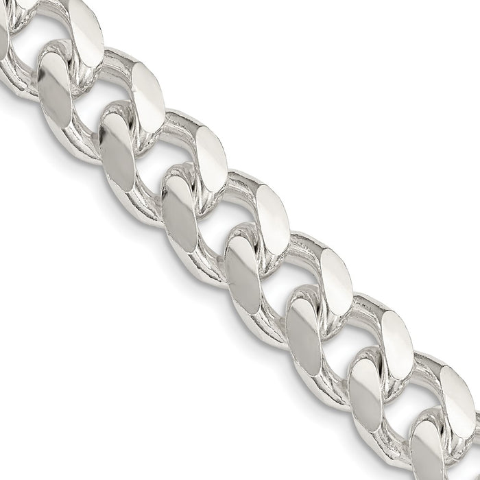 Buy Exclusive 10.5mm Sterling Silver Domed Pendant & Curb Chain - Stylish Value!-1