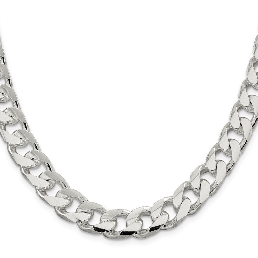 High-Quality Sterling Silver 11mm Domed Design with Double Curb Chain Value