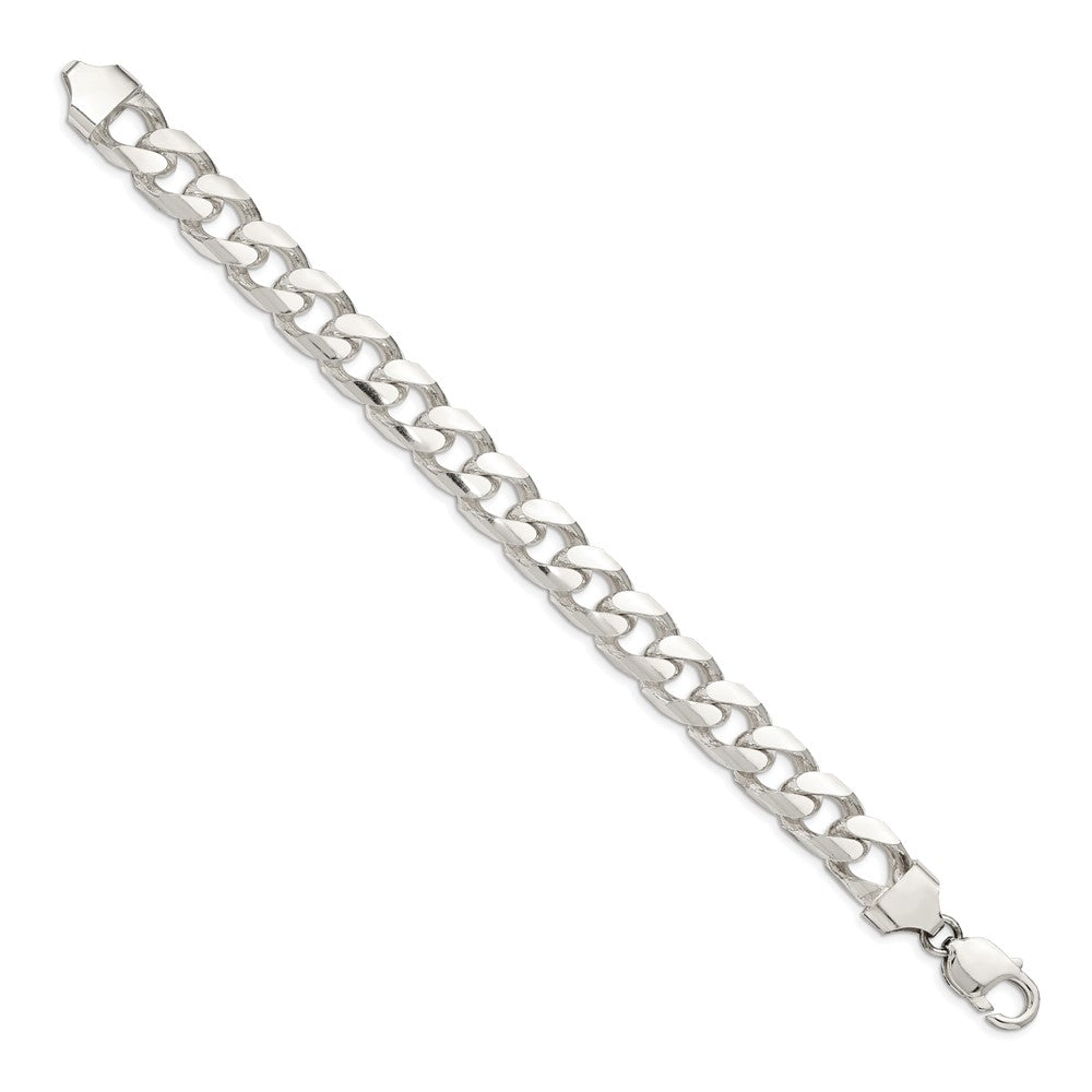 Buy Stylish Sterling Silver 11mm Domed Design with Double Curb Chain