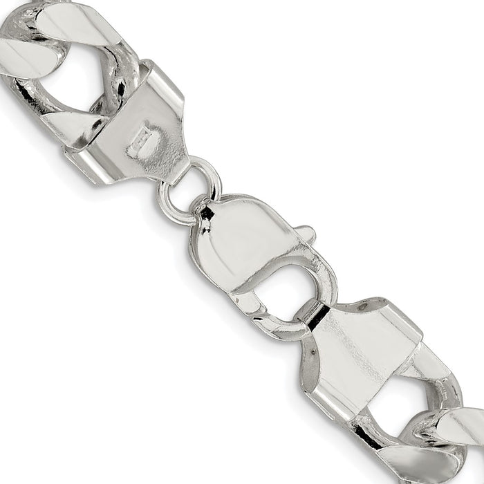Buy Stylish Rhodium-Plated Sterling Silver 11mm Domed Pendant & Chain-3
