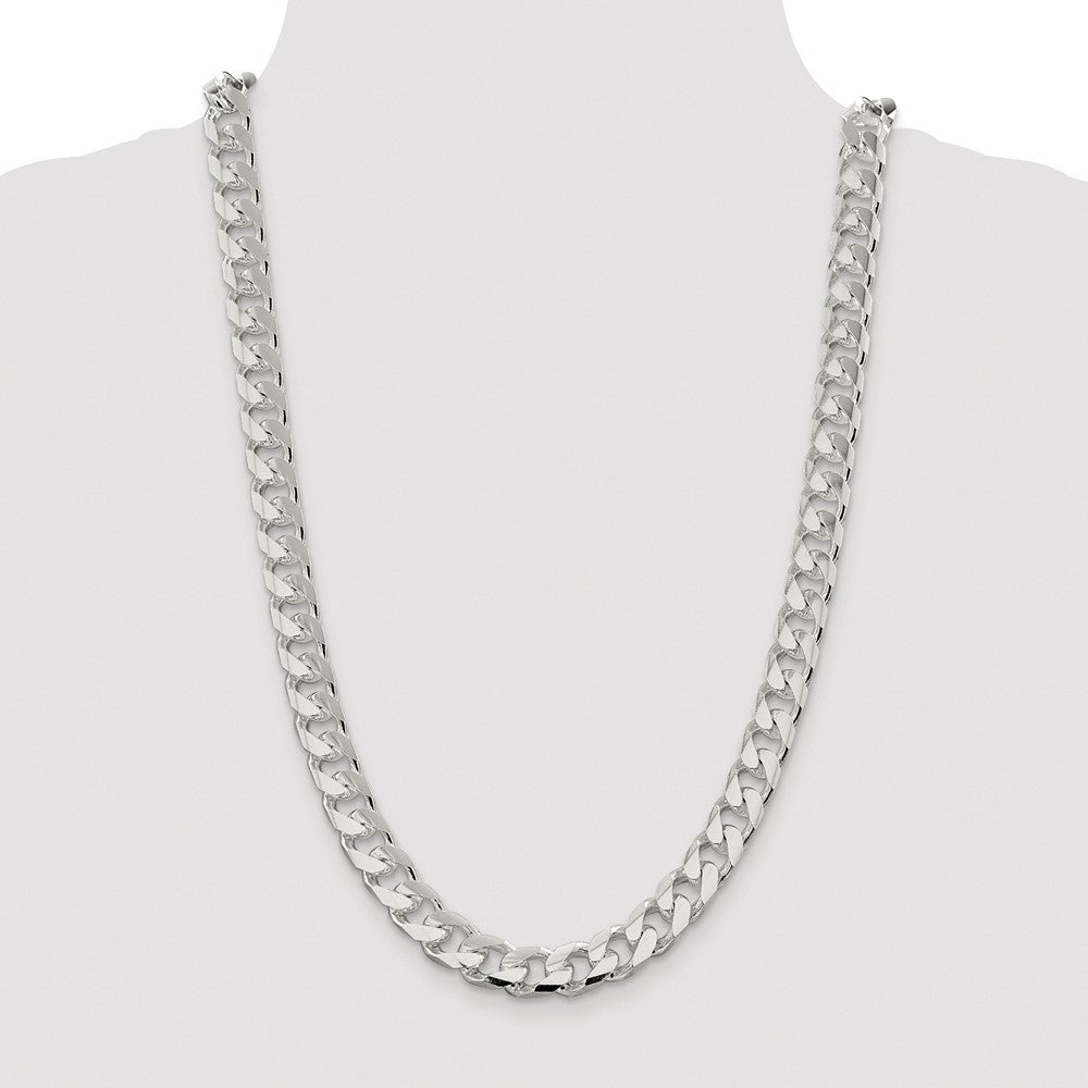 Buy Exclusive Rhodium-Plated Sterling Silver 11mm Pendant & Curb Chain