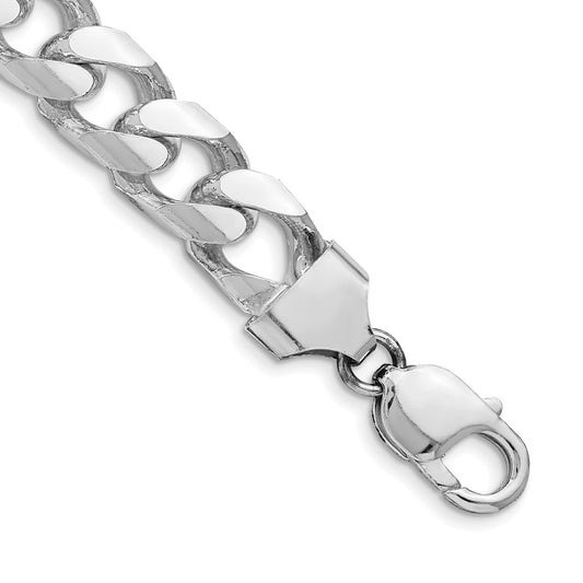 Buy Exclusive Rhodium-Plated Sterling Silver 11mm Pendant & Curb Chain