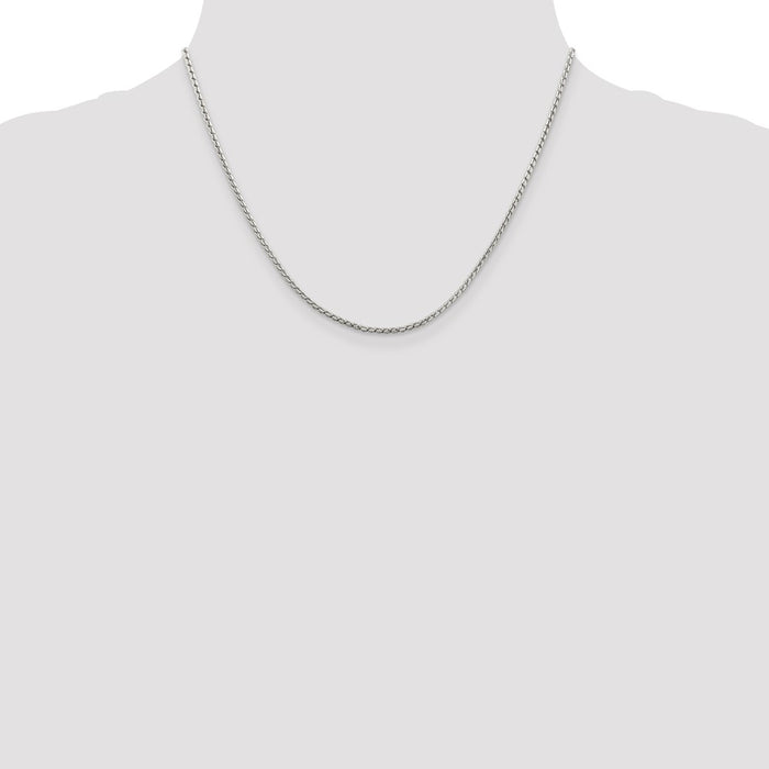 Buy Stylish 1.75mm Round Franco Chain in Sterling Silver - Affordable Luxury-4