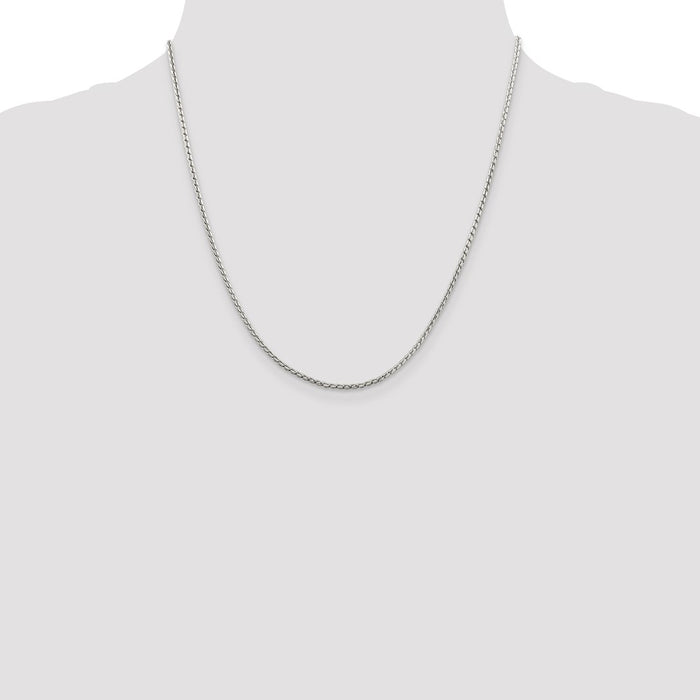Buy Stylish 1.75mm Round Franco Chain in Sterling Silver - Affordable Elegance-4
