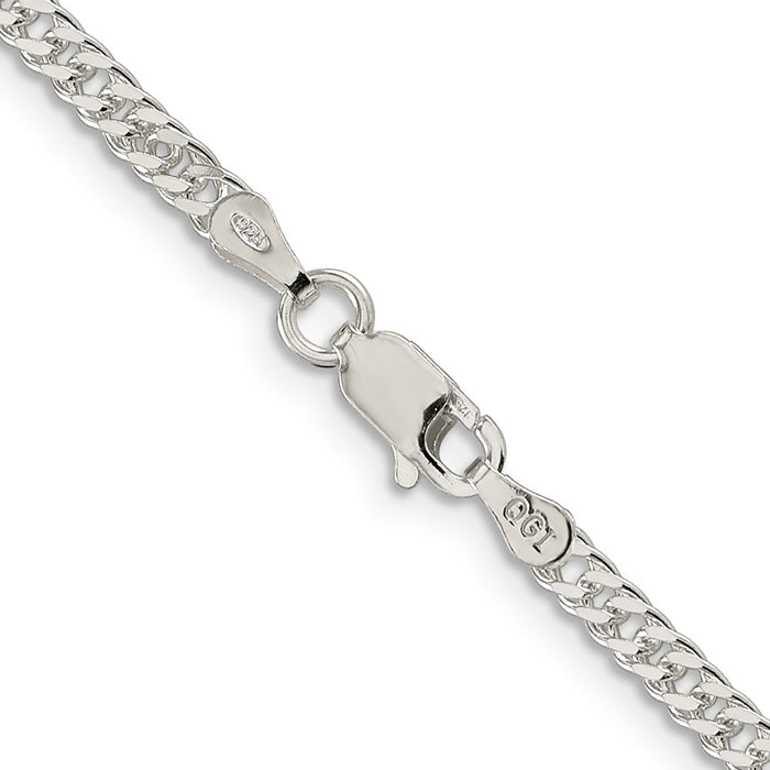 High-Quality 3.3mm Sterling Silver Rambo Link Chain - Stylish & Affordable!-3