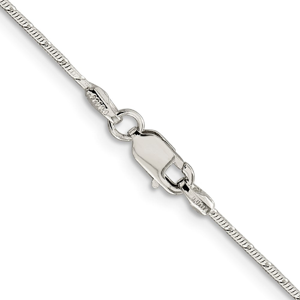 High-Quality 1.2mm Diamond-Cut Snake Chain in Sterling Silver - Stylish Value!