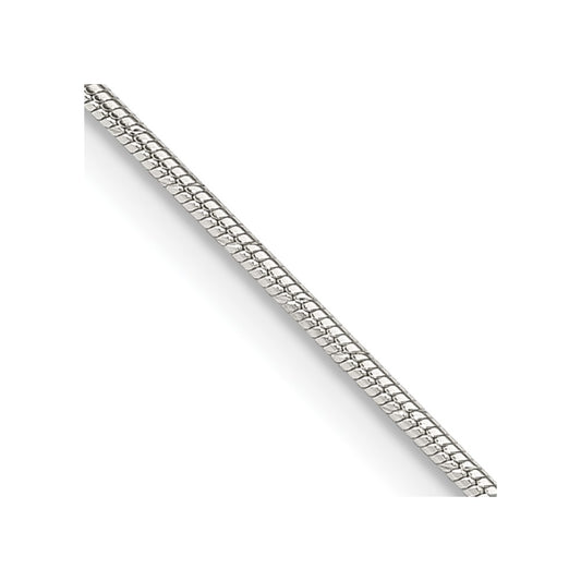 High-Quality 1.2mm Diamond-Cut Snake Chain in Sterling Silver - Stylish Value!
