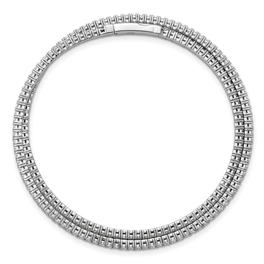 Shop Stylish Rhodium-Plated Sterling Silver 1.75mm CZ 192-Stone Bracelet