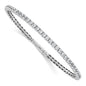 High-Quality Sterling Shimmer Rhodium-Plated CZ Bangle Bracelet - 8 Inch Value-1