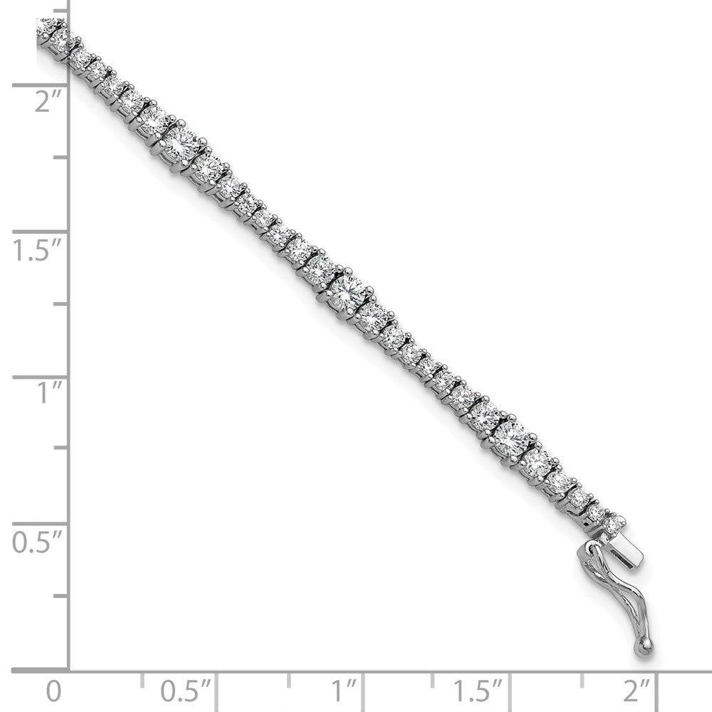 Buy Stylish Rhodium-Plated Sterling Silver Bracelet with 79 CZ Stones, 7"