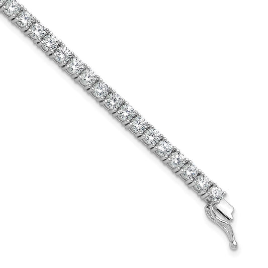 Buy Stylish 7-Inch Rhodium-Plated Sterling Silver Bracelet with 48 CZ Stones