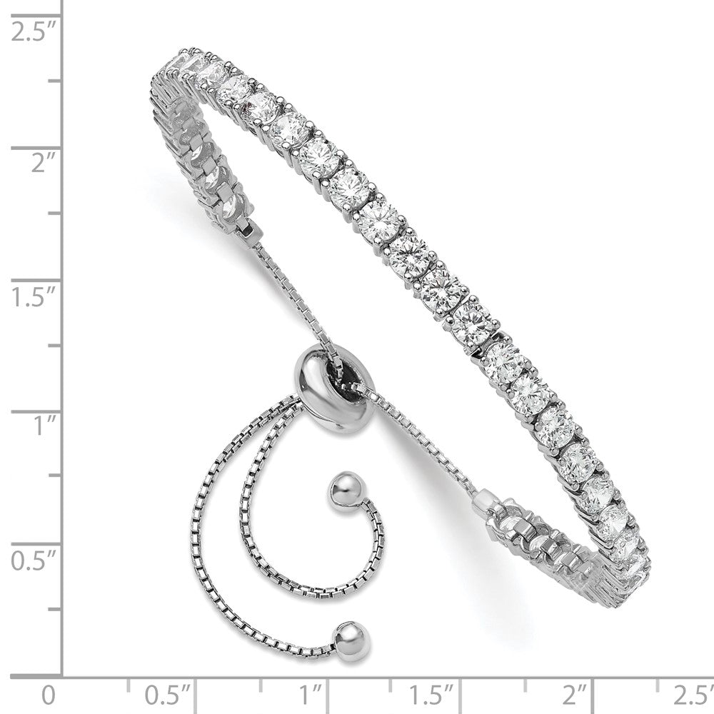 Buy Stylish Sterling Shimmer Adjustable Bracelet, 3.5mm Rhodium-Plated Silver