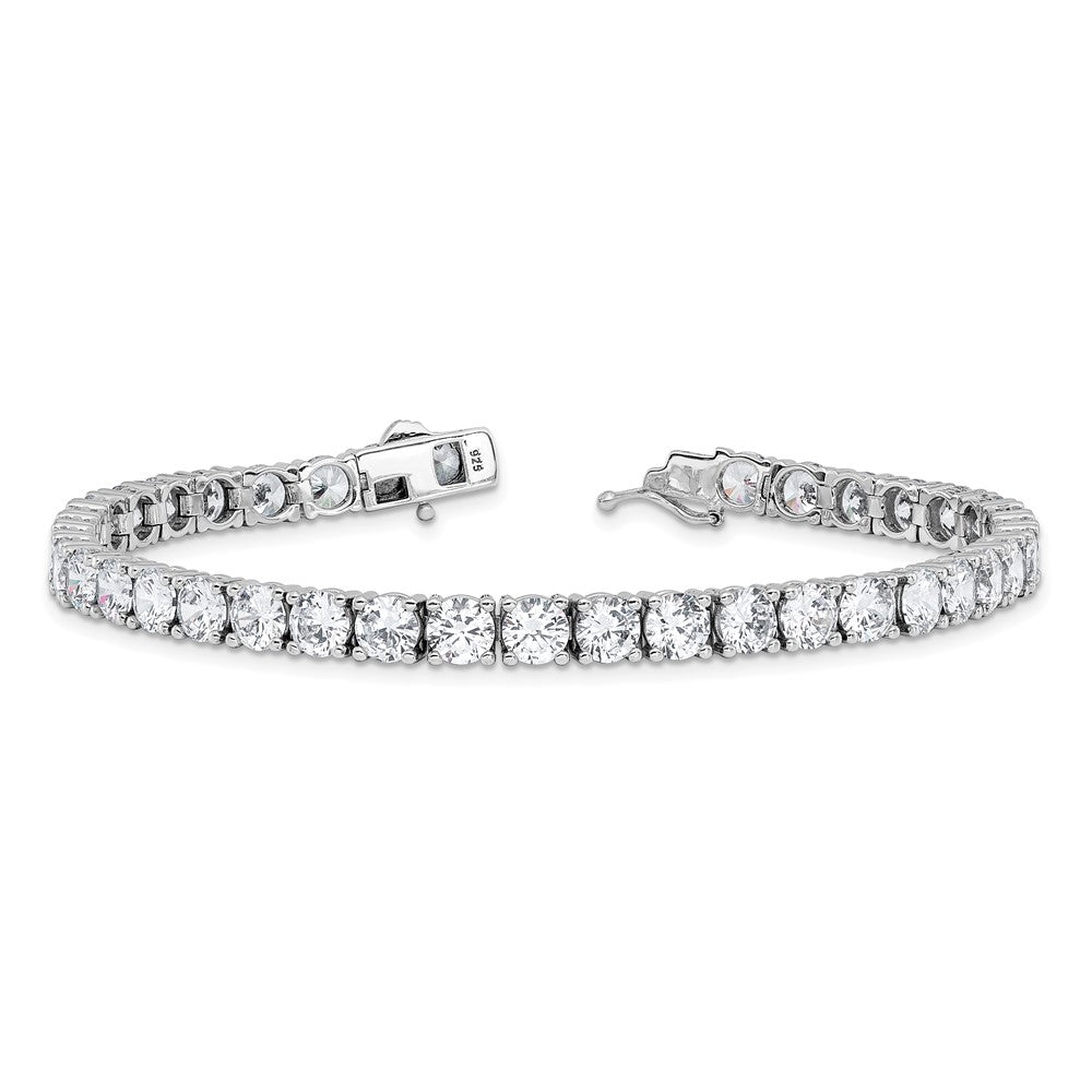 Buy Stylish 8-Inch Rhodium-Plated Sterling Silver Bracelet with CZ Stones
