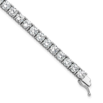 Buy Stylish 8-Inch Rhodium-Plated Sterling Silver Bracelet with CZ Stones