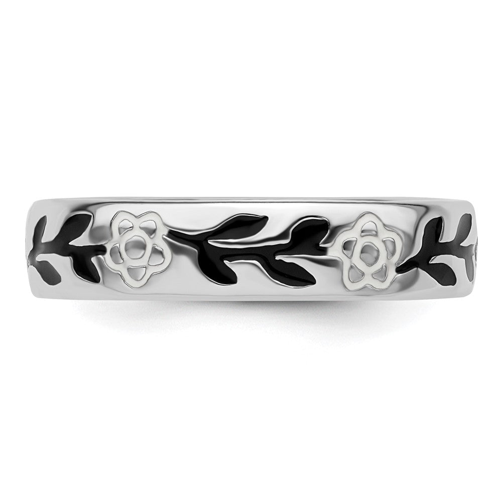 Buy Stylish Polished Enameled Flower Ring - 14K Gold on Clearance