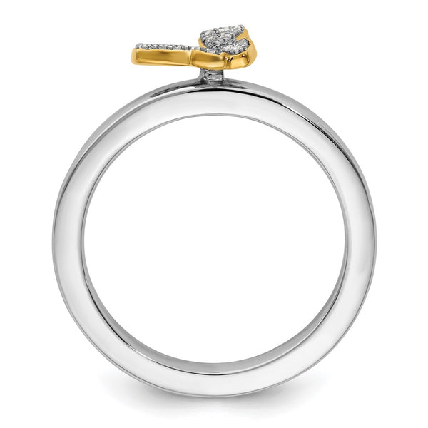 Gold-Plated Butterfly Diamond Ring - Stackable Expressions