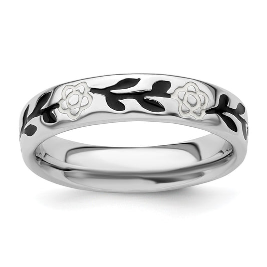 Buy Stylish Polished Enameled Flower Ring - 14K Gold on Clearance