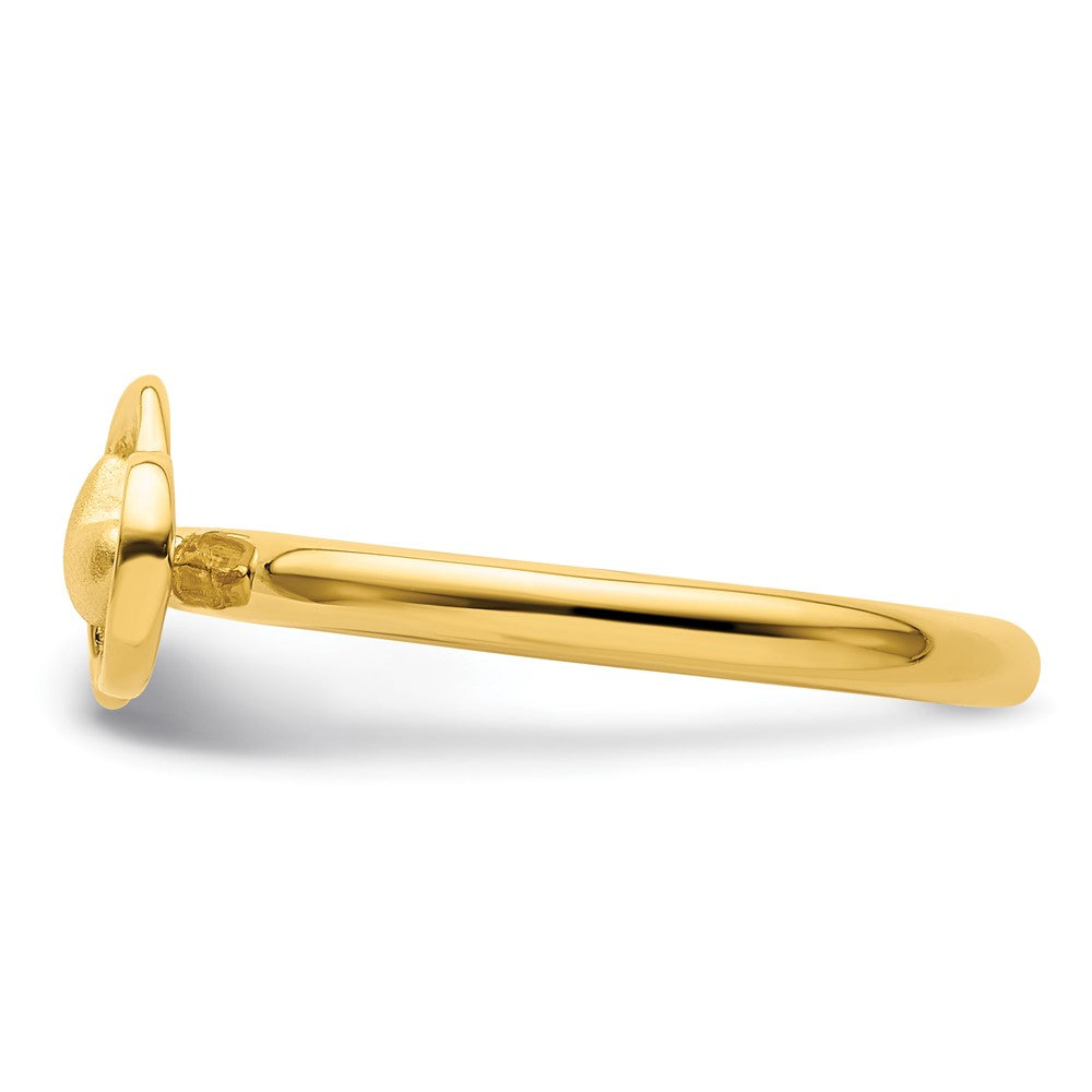 High-Quality Gold-Plated Heart Ring in Sterling Silver - Stylish & Affordable