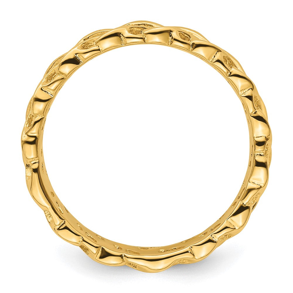 Shop Stylish Gold-Plated Carved Band - Stackable Expressions, Affordable Luxury