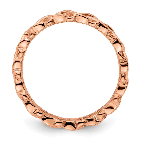Pink-Plated Sterling Silver Stackable Ring