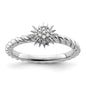 Shop Exclusive Sterling Silver Diamond Star Stackable Ring | Stylish & Affordable-2