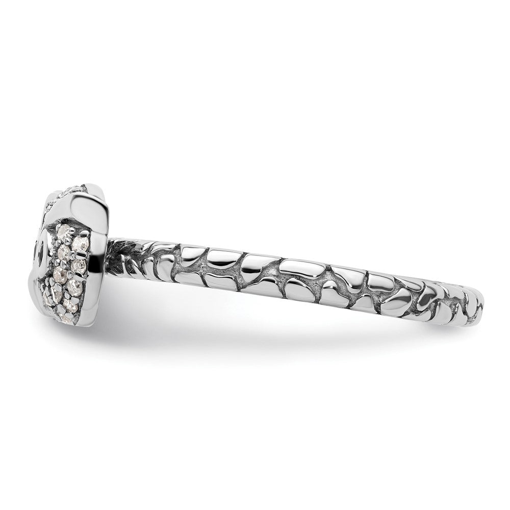 Buy Exclusive Sterling Silver Stackable Owl Ring, Garnet & Diamond Accents