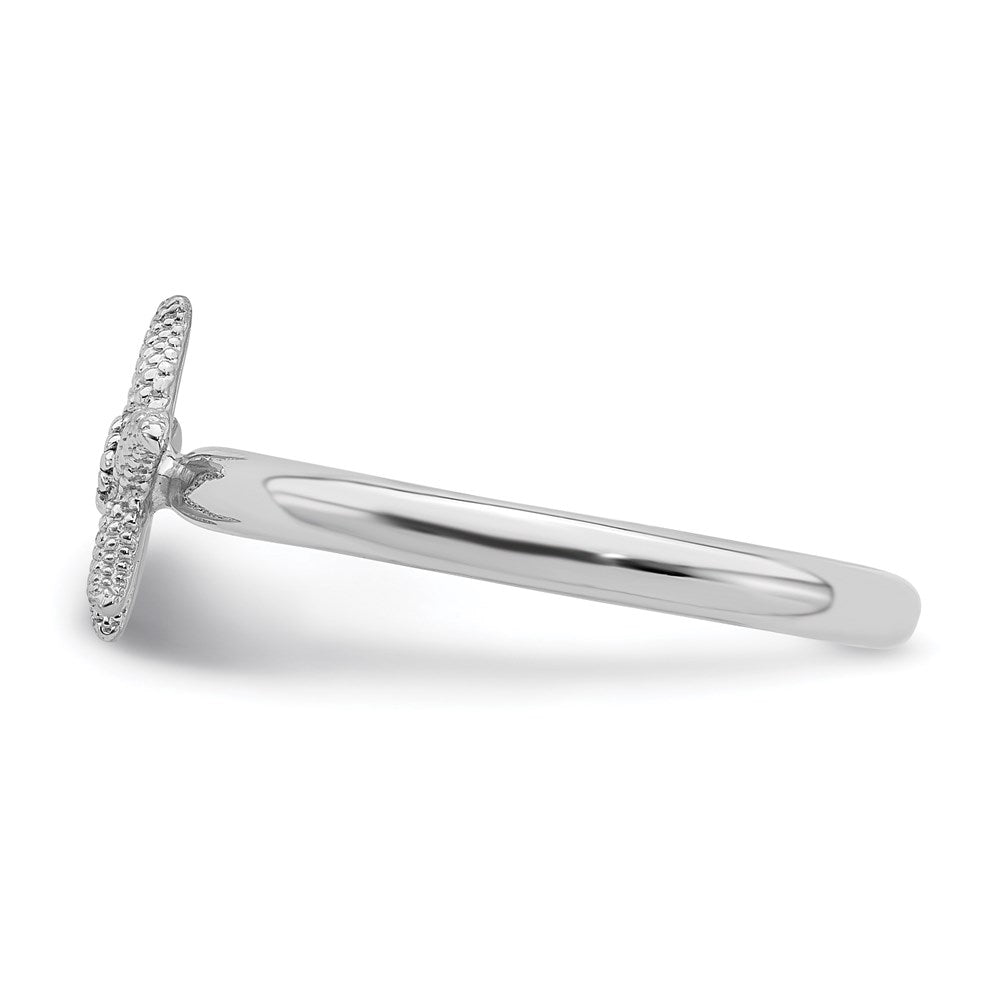 Buy Stylish Sterling Silver Stackable Blue Topaz Starfish Ring - 14K Luxe