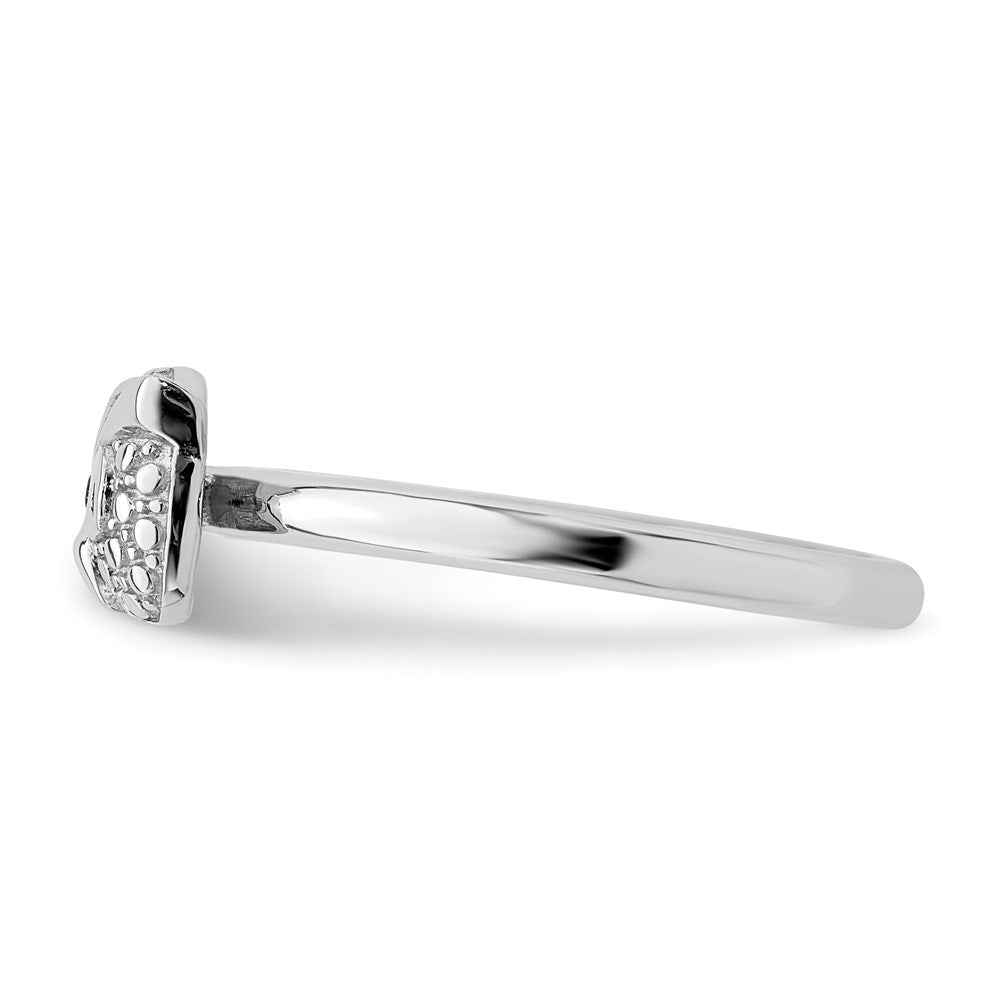 Exclusive Polished Onyx Owl Ring in Sterling Silver - Stylish Stackable Design