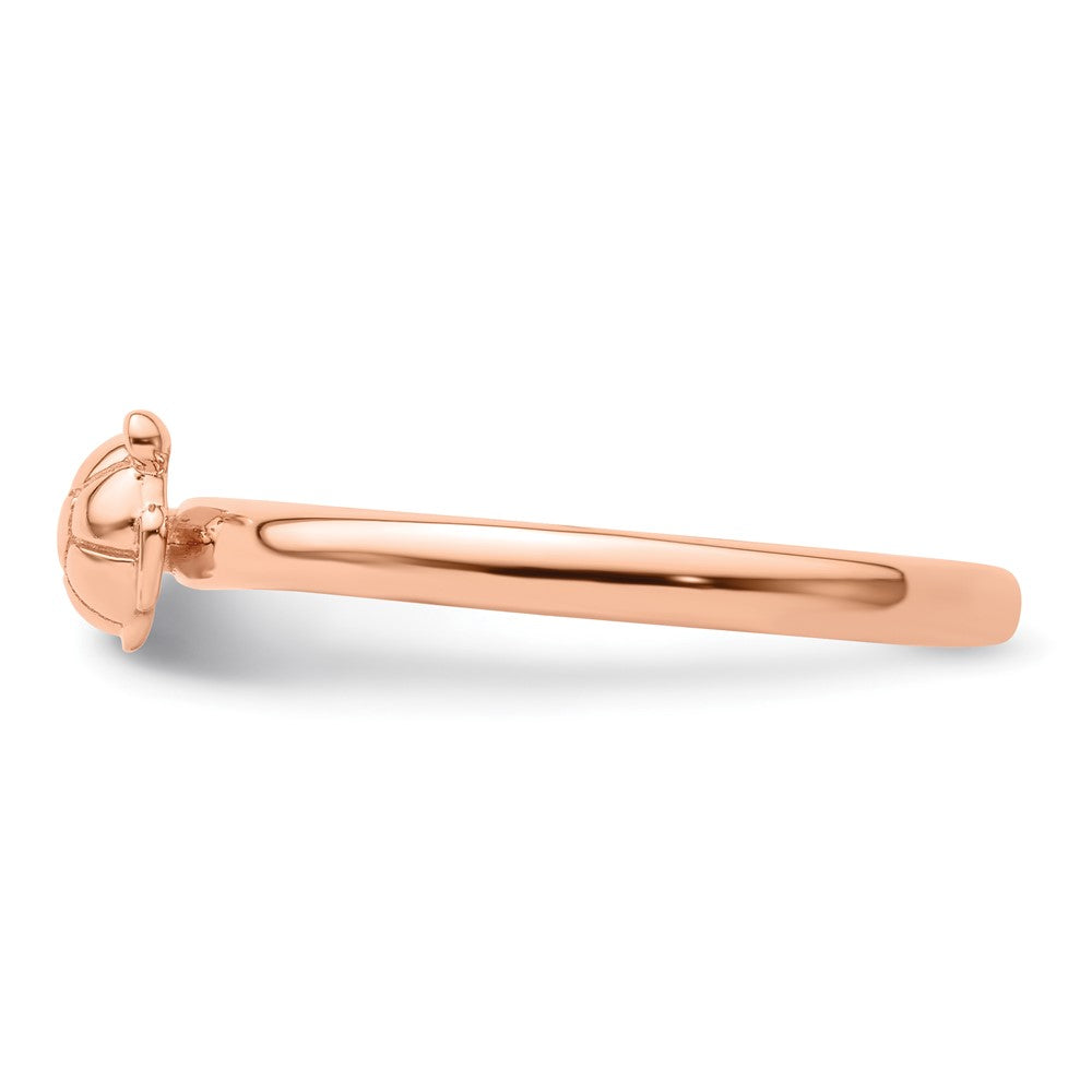Buy Stylish Pink-Plated Turtle Ring - 925 Sterling Silver, Stackable Design