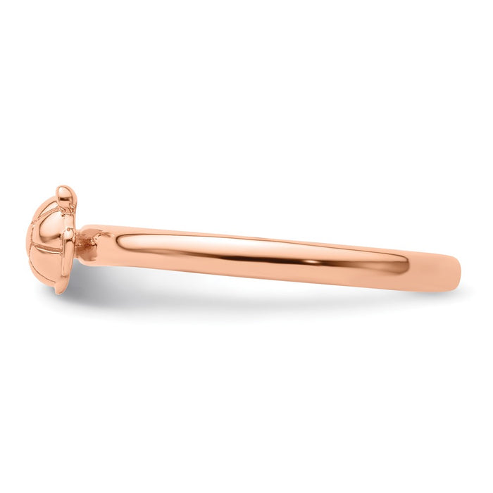 Shop Designer Pink-Plated Turtle Ring in 925 Sterling Silver - Stylish Stackable Expressions-3