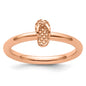 Buy Stylish Pink-Plated Sterling Silver Stackable Flip Flop Ring - 14K Value-2