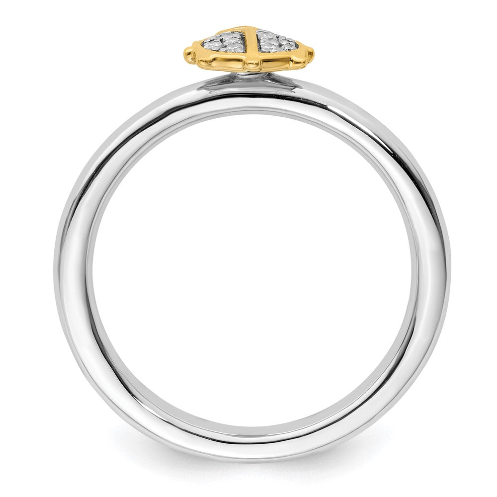 Exclusive Gold-Plated Ladybug Stackable Ring - Stylish Sterling Silver Design