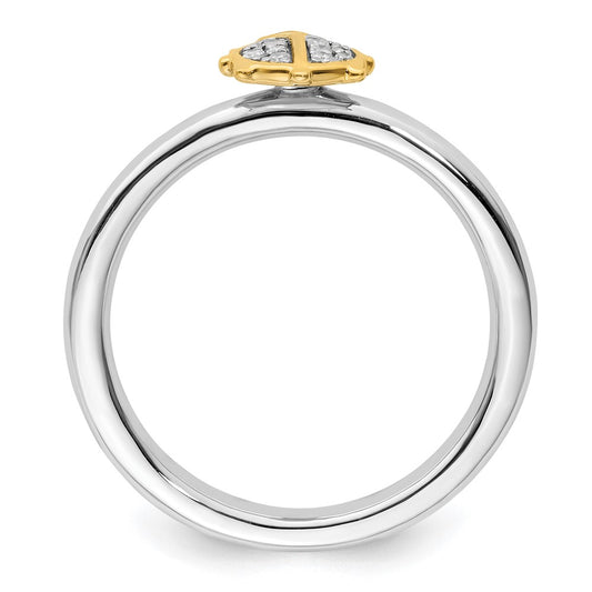 Exclusive Gold-Plated Ladybug Stackable Ring - Stylish Sterling Silver Design