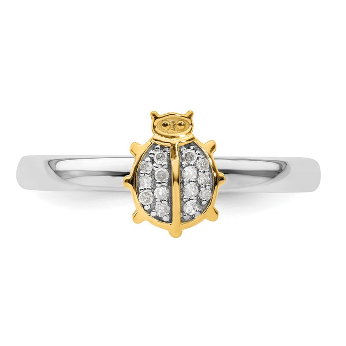 Shop Stylish Gold-Plated Ladybug Stackable Ring | 14K Silver, Affordable Price-4