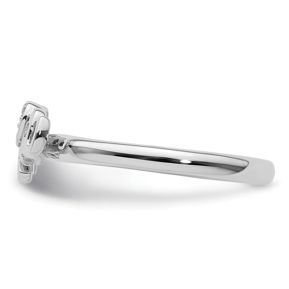 High-Quality Sterling Silver Stackable Elephant Diamond Ring - Stylish Value!