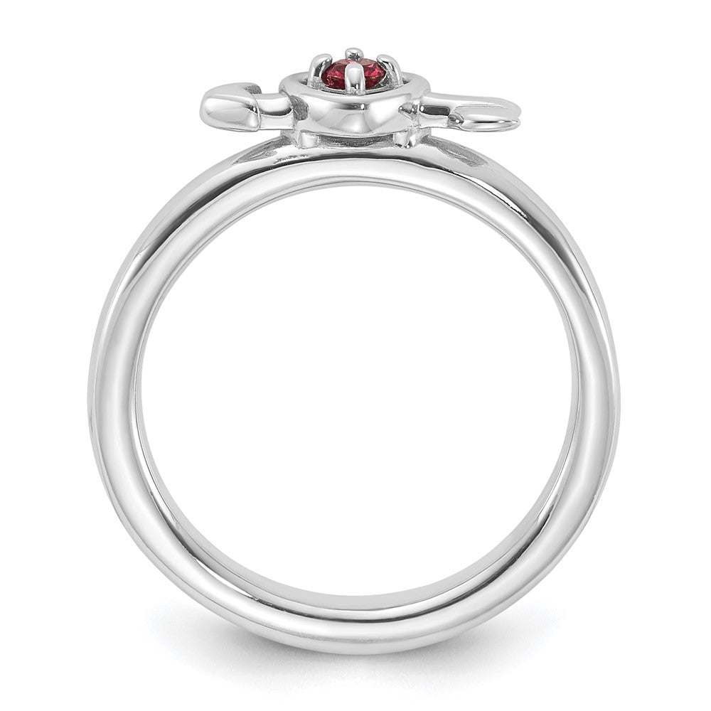 Shop Exclusive Rhodium-Plated Sterling Silver Heart Ring with Pink Tourmaline, Stylish Design, Affordable Price!