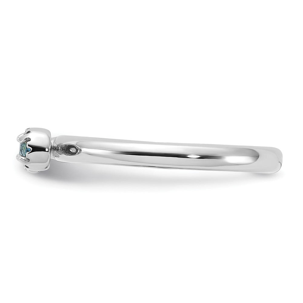 Shop Stylish Rhodium-Plated Sterling Silver Key Ring with Topaz Accents