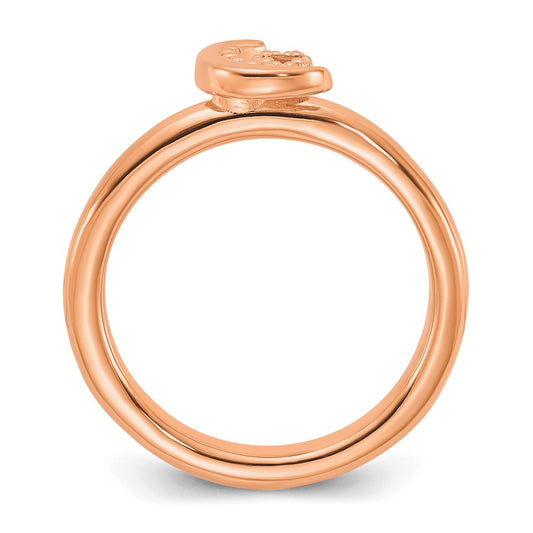 Exclusive Rose Gold-Plated Citrine Moon Ring - Stylish Sterling Silver Design