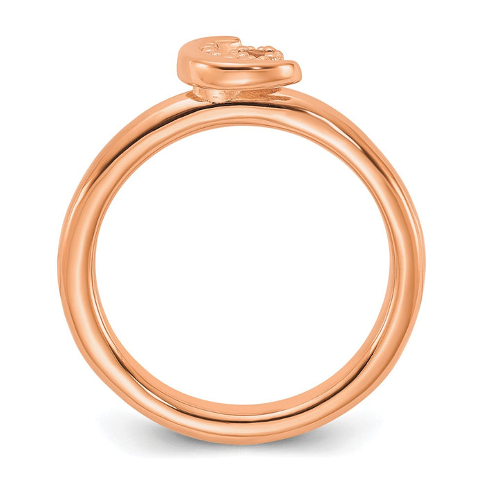 Exclusive Rose Gold-Plated Citrine Moon Ring - Stylish Sterling Silver Design-2