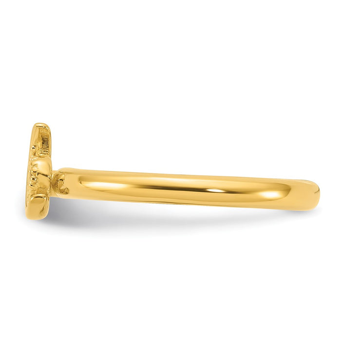 Buy Stylish Gold-Plated Citrine Moon Ring in Sterling Silver - Affordable Luxury!-3