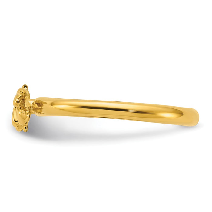 Exclusive Gold-Plated Bee Ring in Sterling Silver - Stylish Stackable Design-3